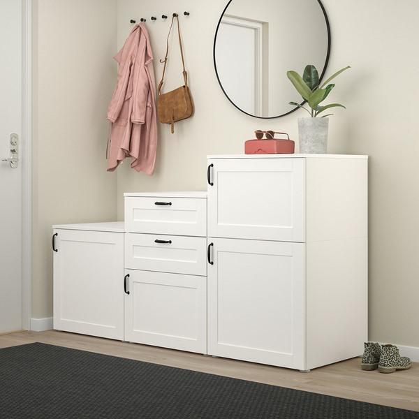 [IKEA/イケア/通販]PLATSA プラッツァキャビネット 扉/引き出し付き, ホワイト/サンニダール ホワイト,180x57x103 cm[12](49623219) |  | 01