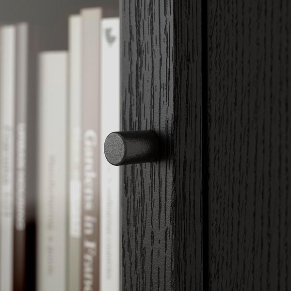 [IKEA/イケア/通販]BILLY ビリー / OXBERG オクスベリ 本棚 扉付き, ブラック オーク調/クリアガラス, 80x30x202 cm[3](49623766) |  | 01