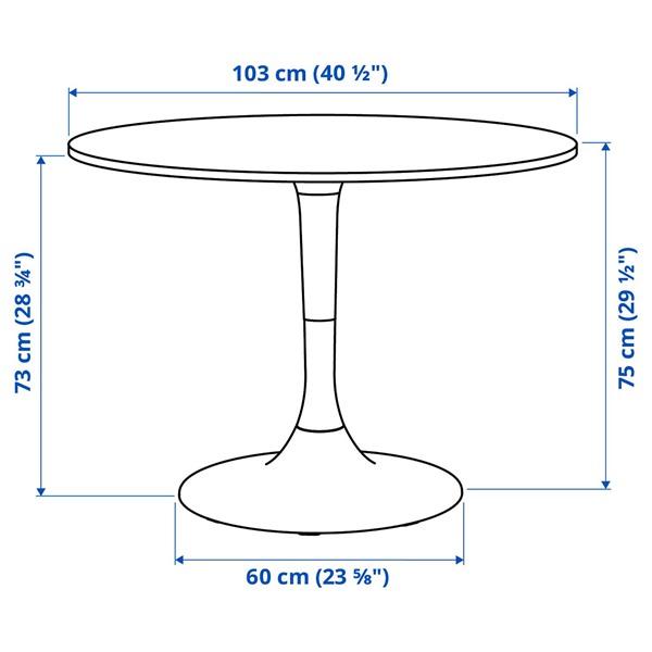 [IKEA/イケア/通販]DOCKSTA ドクスタ / KRYLBO クリルボー テーブル＆チェア4脚, ホワイト/ブルー, 103 cm[6](49625671) |  | 06