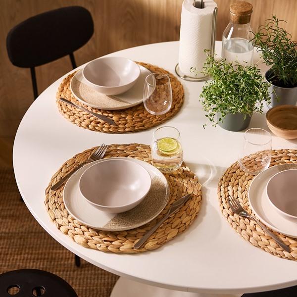 [IKEA/イケア/通販]DOCKSTA ドクスタ / SANDSBERG サンドスベリ テーブル＆チェア4脚, ホワイト/レマルン チャコール, 103 cm[6](49625685) |  | 05