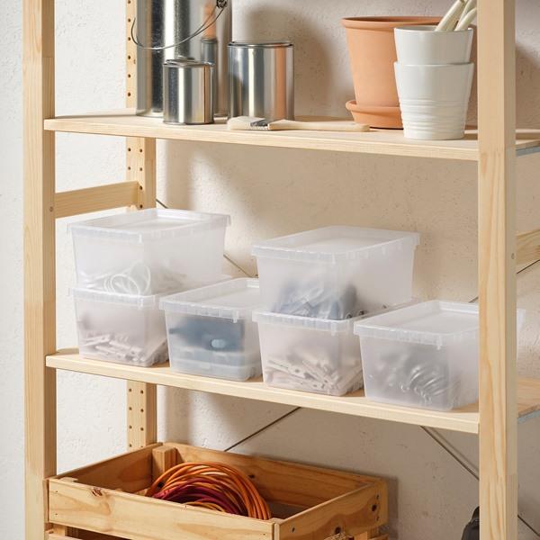 [IKEA/イケア/通販]UPPSNOFSAD ウップスノフサド収納ボックス ふた付き, 透明,35x25x14 cm/9 l[BB](49630074) |  | 02