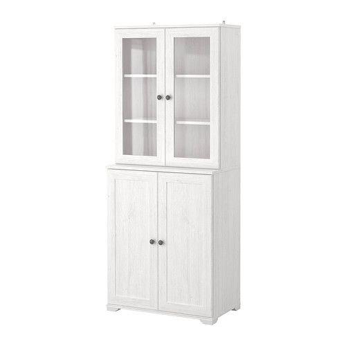 IKEA/イケア BORGSJO シェルフユニット パネル/ガラス扉付き, ホワイト | 