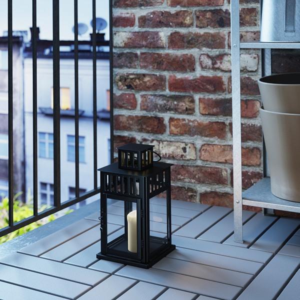 [IKEA/イケア/通販]BORRBY ボッルビーブロックキャンドル用ランタン, 室内/屋外用 ブラック,28 cm[B](50156112) |  | 02