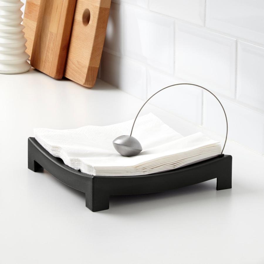 [IKEA/イケア/通販]KNYCK クニック ナプキンホルダー, ブラック[A](50157748) |  | 01