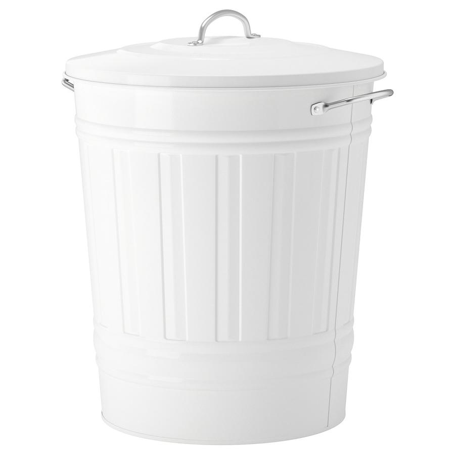 [IKEA/イケア/通販]KNODD クノッド ふた付きゴミ箱, ホワイト, 40 l[DC](50171768) | 