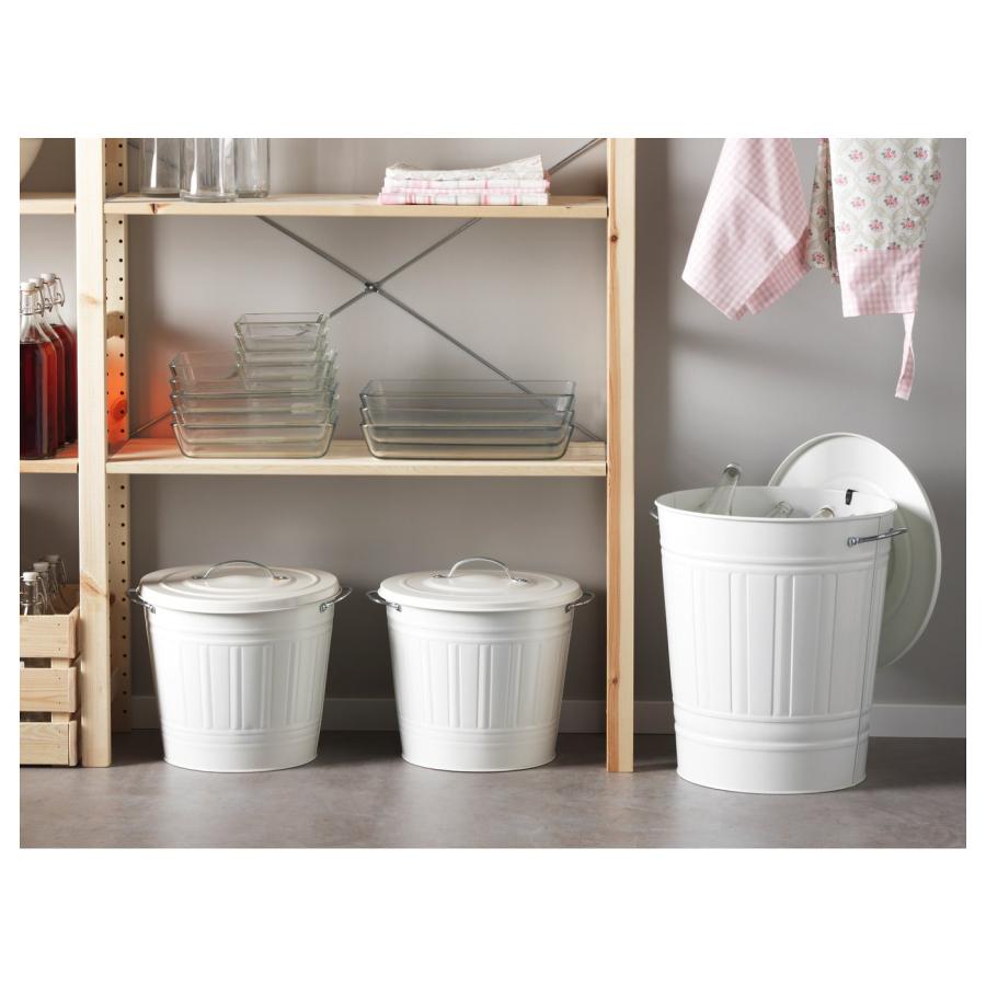 [IKEA/イケア/通販]KNODD クノッド ふた付きゴミ箱, ホワイト, 40 l[DC](50171768) |  | 04