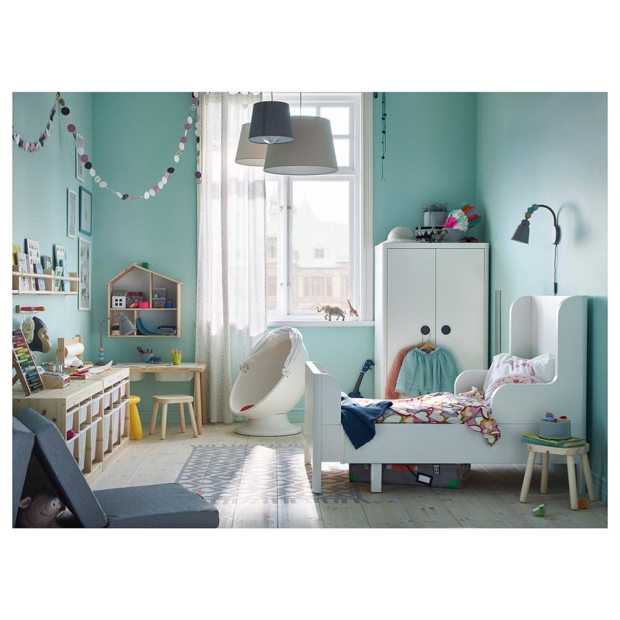 IKEA/イケア/通販]BUSUNGE ブースンゲ 伸長式ベッド, ホワイト, 80x200