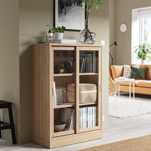 [IKEA/イケア/通販]TONSTAD トンスタードキャビネット ガラス引き戸付き, オーク材突き板,82x37x120 cm[GF](50489286) |  | 03