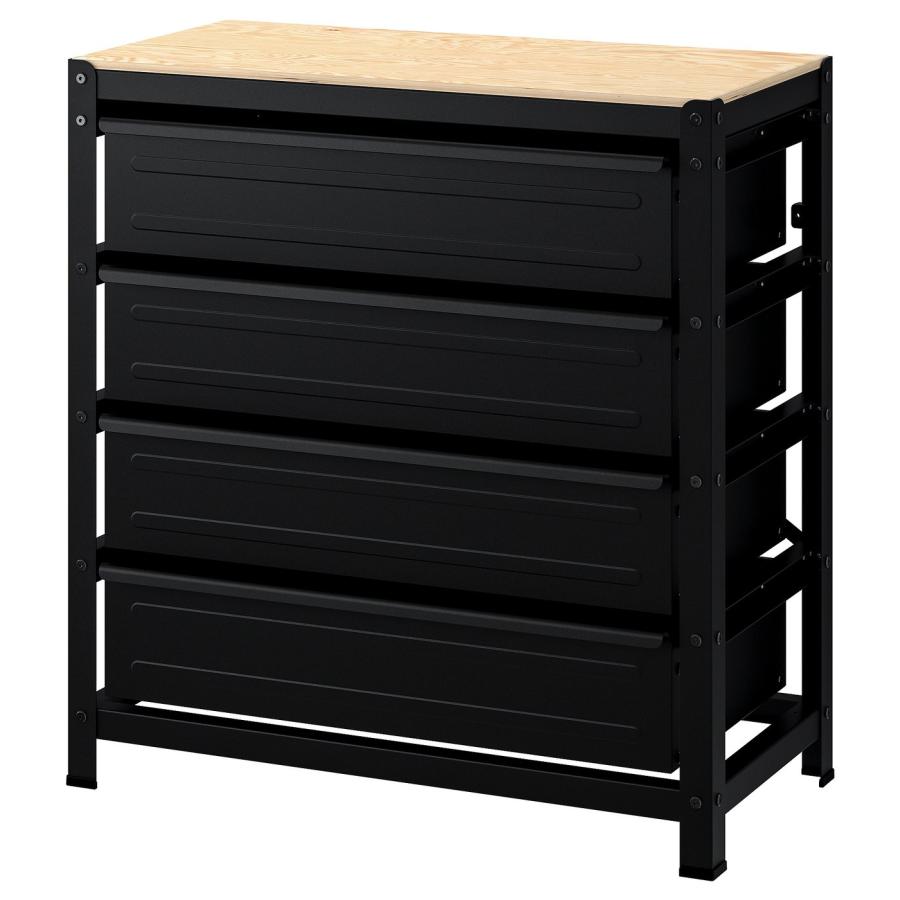 IKEA/イケア/通販]BROR ブロール 作業台 引き出し付き, ブラック