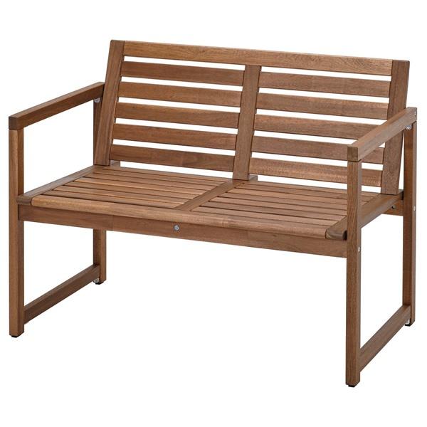 [IKEA/イケア/通販]NAMMARO ネッマローベンチ 背もたれ付き 屋外用, ライトブラウンステイン[I](50510339) | 