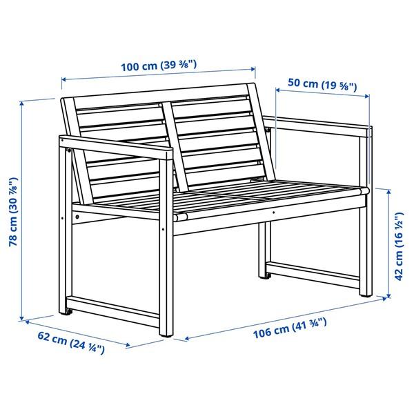 [IKEA/イケア/通販]NAMMARO ネッマローベンチ 背もたれ付き 屋外用, ライトブラウンステイン[I](50510339) |  | 05
