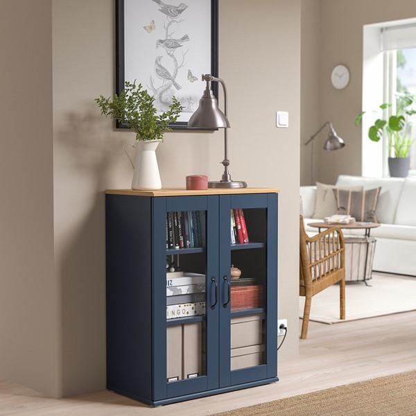 [IKEA/イケア/通販]SKRUVBY スクルーヴビーキャビネット ガラス扉, ブラックブルー,70x90 cm[E](50520362) |  | 01