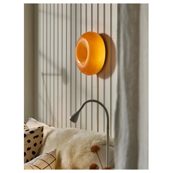 [IKEA/イケア/通販]VARMBLIXT ヴァルムブリクストLEDテーブル/ウォールランプ, オレンジ ガラス/丸形,30 cm[C](50525147) |  | 03