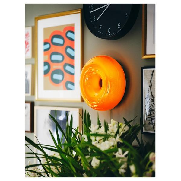 [IKEA/イケア/通販]VARMBLIXT ヴァルムブリクストLEDテーブル/ウォールランプ, オレンジ ガラス/丸形,30 cm[C](50525147) |  | 04