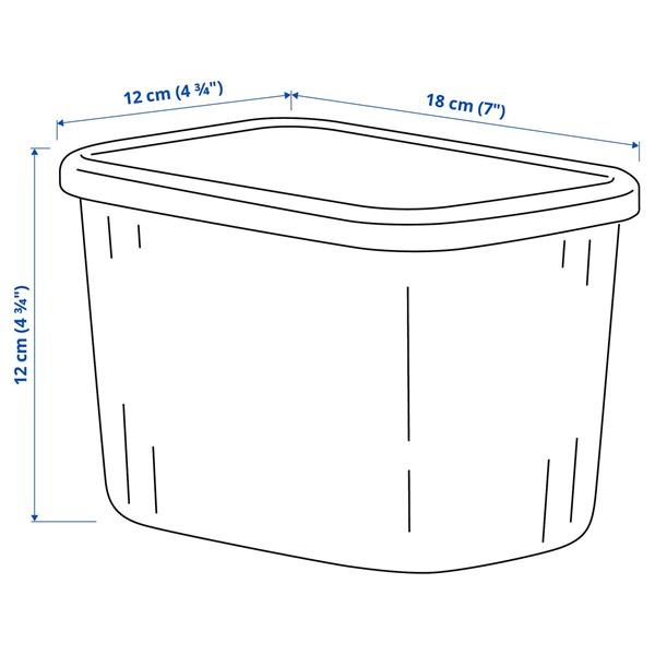 [IKEA/イケア/通販]RYKTA リークタ収納ボックス ふた付き, 透明 グレーブルー,12x18x12 cm/1.5 l[A](50533208) |  | 05