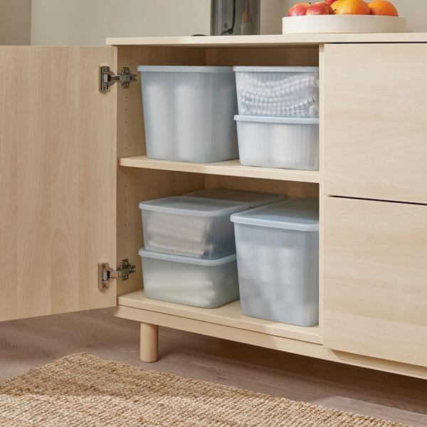 [IKEA/イケア/通販]RYKTA リークタ収納ボックス ふた付き, 透明 グレーブルー,12x18x12 cm/1.5 l[A](50533208) |  | 06