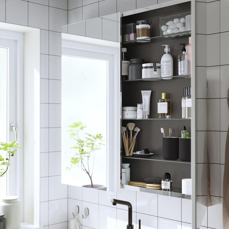 [IKEA/イケア/通販]LETTAN レッタン ミラーキャビネット 扉付き, ミラー調/ミラーガラス, 100x15x95 cm[AF](50535504) |  | 02