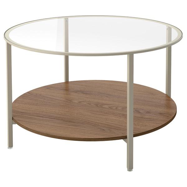 [IKEA/イケア/通販]VITTSJO ヴィットショーコーヒーテーブル, ライトベージュ/ガラス,75 cm[F](50604347) | 