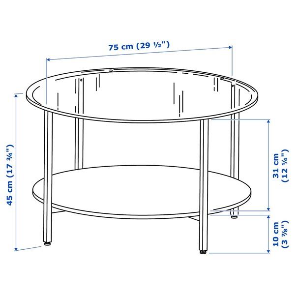 [IKEA/イケア/通販]VITTSJO ヴィットショーコーヒーテーブル, ライトベージュ/ガラス,75 cm[F](50604347) |  | 05