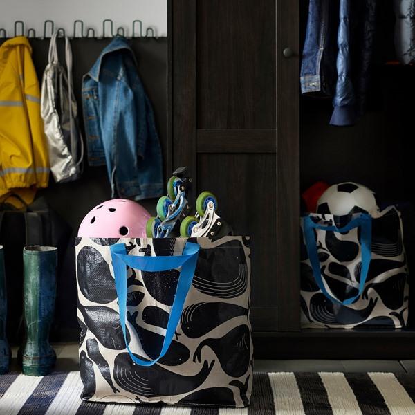 [IKEA/イケア/通販]ROMELSON ロメルソーンキャリーバッグ M, クジラ模様,45x18x45 cmx36 l[B](50640294) |  | 02