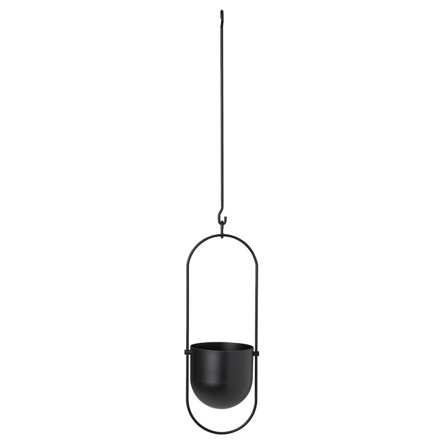 [IKEA/イケア/通販]CHILISTRAN チリストローン ハンギングプランター, 室内/屋外用 ブラック, 12 cm[C](00511826) | 