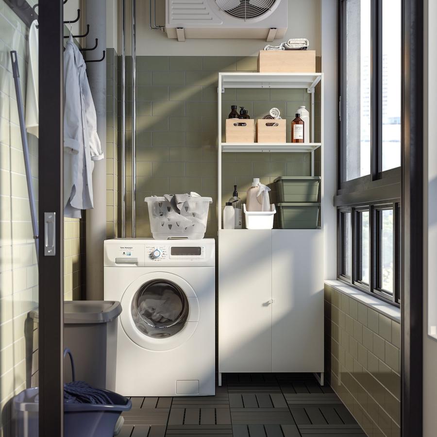 [IKEA/イケア/通販]JOSTEIN ヨースタイン 扉/サイドユニット/裏面, 室内/屋外用 ホワイト, 60x42x82 cm[D](00512147) |  | 04