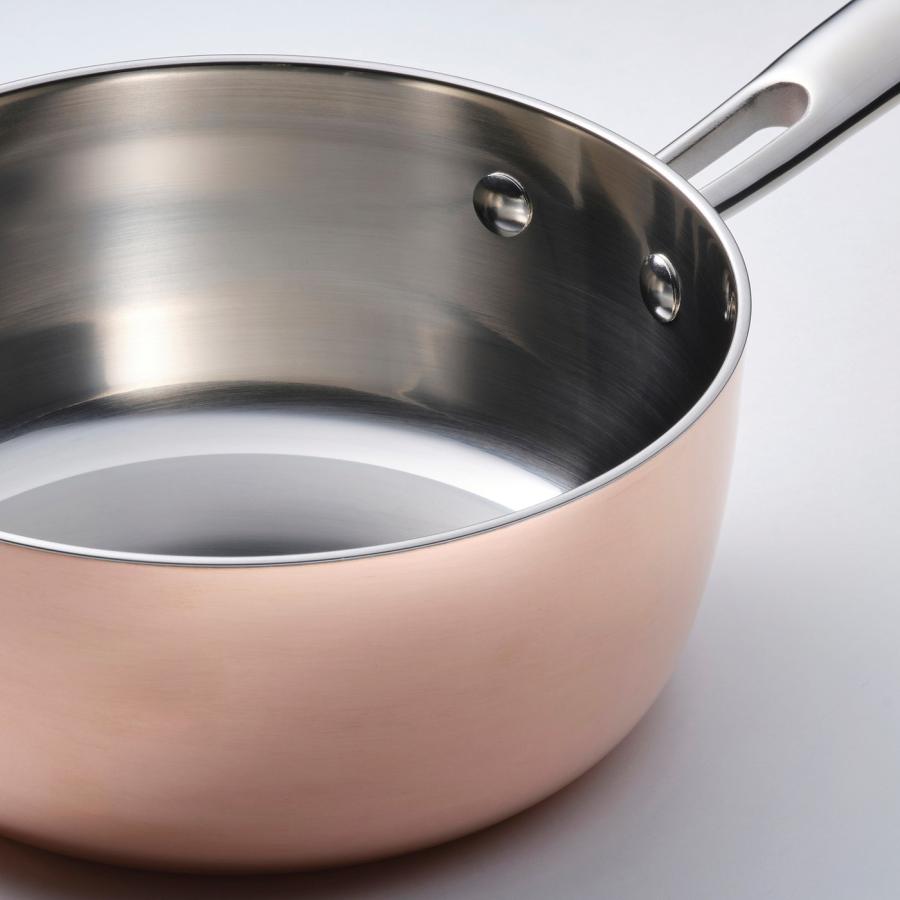 [IKEA/イケア/通販]FINMAT フィンマート 片手鍋 ふた付き, 銅/ステンレススチール, 1.5 l[B](00517569)の画像