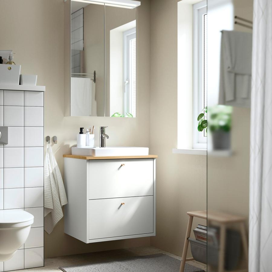 [IKEA/イケア/通販]LETTAN レッタン ミラーキャビネット 扉付き, ミラー調/ミラーガラス, 60x15x95 cm[E](00535498) |  | 01