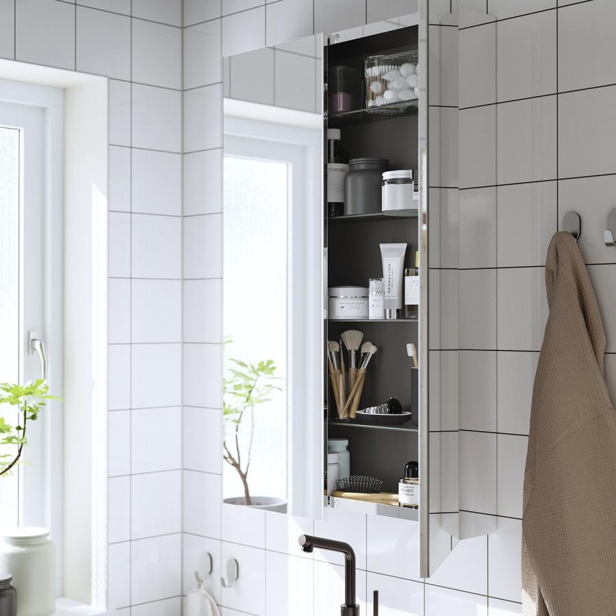 [IKEA/イケア/通販]LETTAN レッタン ミラーキャビネット 扉付き, ミラー調/ミラーガラス, 60x15x95 cm[E](00535498) |  | 02
