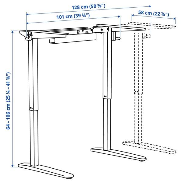 [IKEA/イケア/通販]RELATERA レラテラ下部フレーム 昇降機能付き, ホワイト,90/117 cm[D](540621) |  | 01