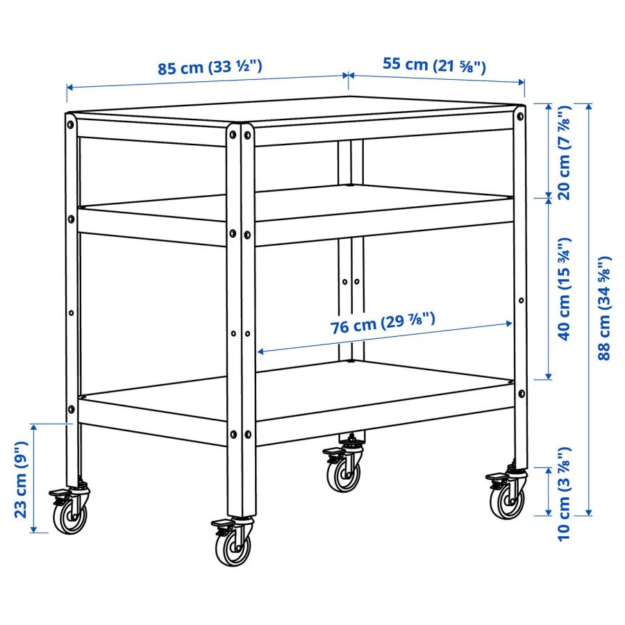 [IKEA/イケア/通販]BROR ブロール ワゴン, グレーグリーン/パイン材合板, 85x55 cm[F](00547383) |  | 02