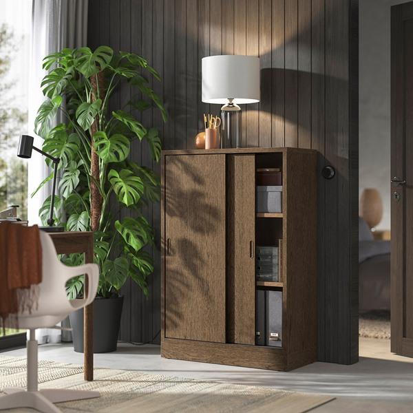 [IKEA/イケア/通販]TONSTAD トンスタードキャビネット 引き戸付, ブラウン ステインオーク材突き板,82x……[GF](556985) |  | 02