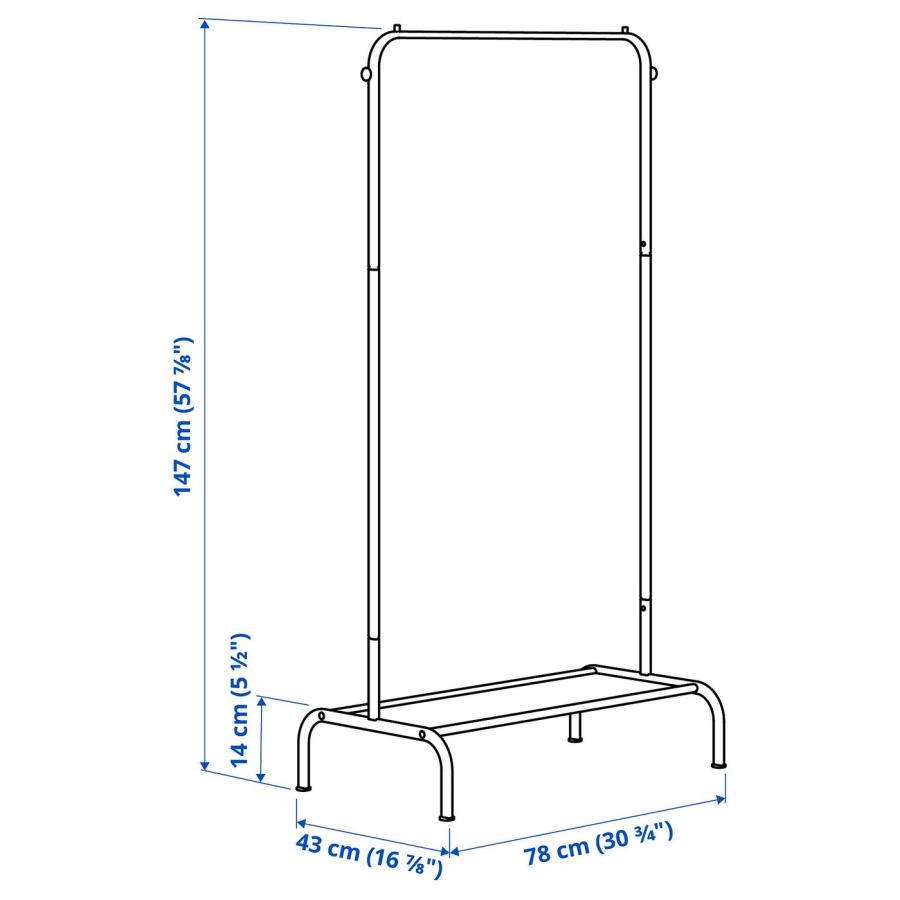 [IKEA/イケア/通販]BRUKSVARA ブルクスヴァーラ ハンガーラック, ブルー, 78x147 cm[E](00558215) |  | 04