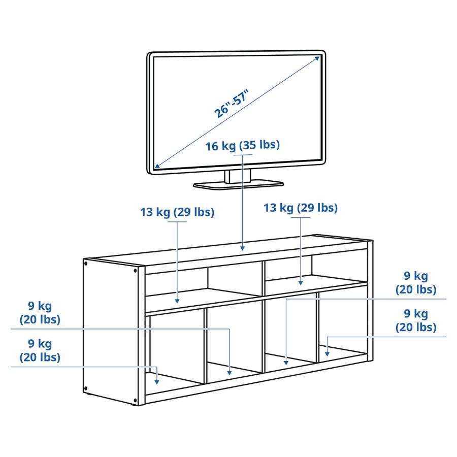 [IKEA/イケア/通販]KALLAX カラックス テレビ台, ホワイトステインオーク調, 147x60 cm[I](00562095) |  | 06