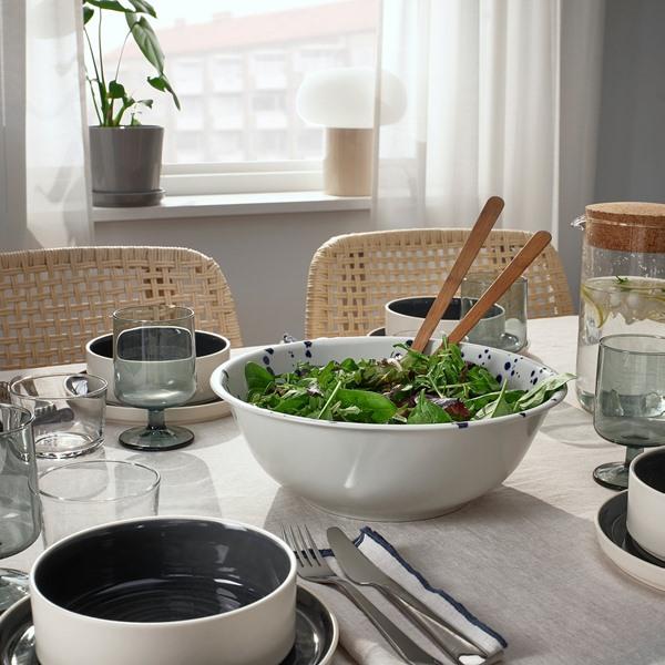 [IKEA/イケア/通販]SILVERSIDA スィルヴェルシダサービングボウル, 模様入り/ブルー,28 cm[B](565697) |  | 01