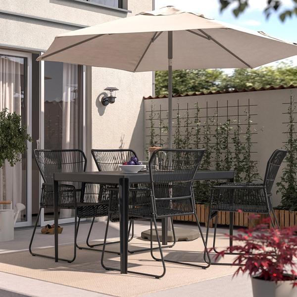 [IKEA/イケア/通販]TALLSKAR タルシェールチェア アームレスト付き 屋外用, チャコール[E](575149) |  | 02