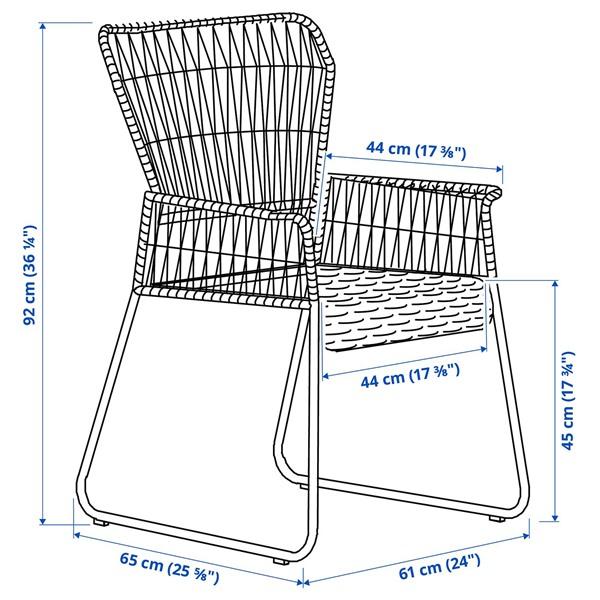 [IKEA/イケア/通販]TALLSKAR タルシェールチェア アームレスト付き 屋外用, チャコール[E](575149) |  | 04