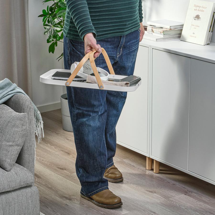 [IKEA/イケア/通販]GRONFISK グローンフィスクトレイ 持ち手付き, 竹/ホワイト,46x30 cm[C](579067) |  | 04