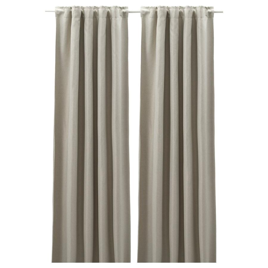 [IKEA/イケア/通販]ANNAKAJSA アンナカイサ ドレープカーテン 1組, ライトグレー/ヘディングテープ付き, 145x250 cm[C](00583427) | 