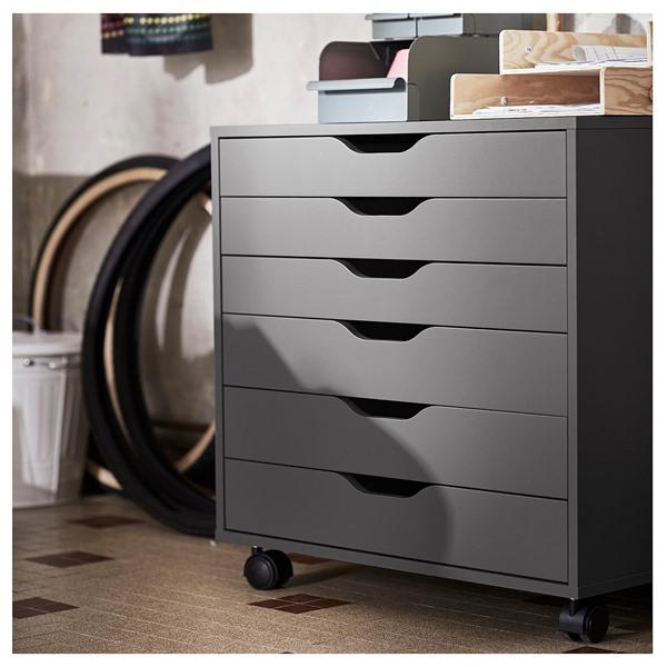 [IKEA/イケア/通販]ALEX アレクス引き出しユニット キャスター付き, ダークグレー,67x66 cm[E](588892) |  | 01