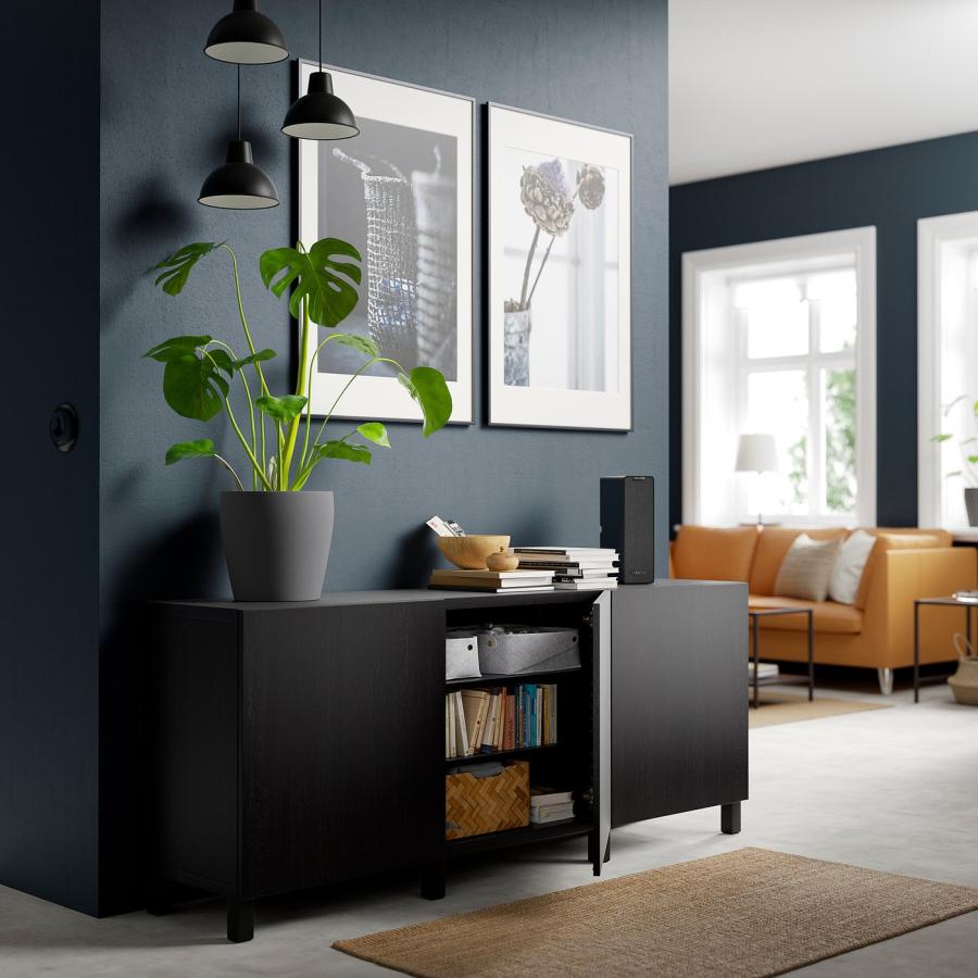 【IKEA/イケア/通販】BESTA ベストー 収納コンビネーション 扉付, ブラックブラウン/ラップヴィーケン/ストゥッバルプ ブラックブラウン,…[18](59187473) |  | 01