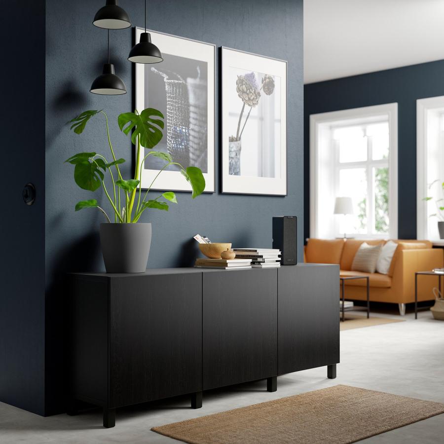 【IKEA/イケア/通販】BESTA ベストー 収納コンビネーション 扉付, ブラックブラウン/ラップヴィーケン/ストゥッバルプ ブラックブラウン,…[18](59187473) |  | 02