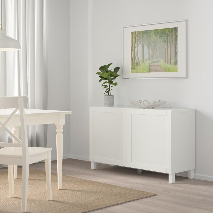 [IKEA/イケア/通販]BESTA ベストー 収納コンビネーション 扉付, ホワイト/ハンヴィーケン/ストゥッバルプ ホワイト, 120x42x74 cm[12](59282187) |  | 03