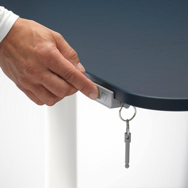 ［即日発送］ 【IKEA/イケア/通販】BEKANT ベカント デスク 昇降式， リノリウム ブルー/ホワイト[3](59282192) 【U1575255565】(57350円)