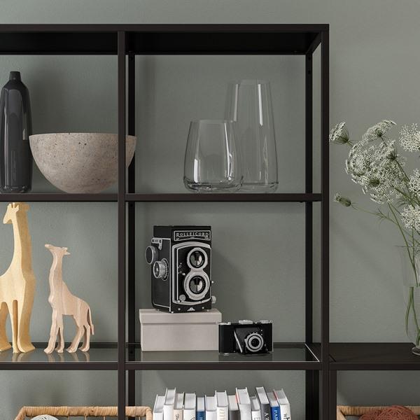 【IKEA/イケア/通販】VITTSJO ヴィットショー 収納コンビネーション, ブラックブラウン/ガラス,…[EK](59294543) |  | 02