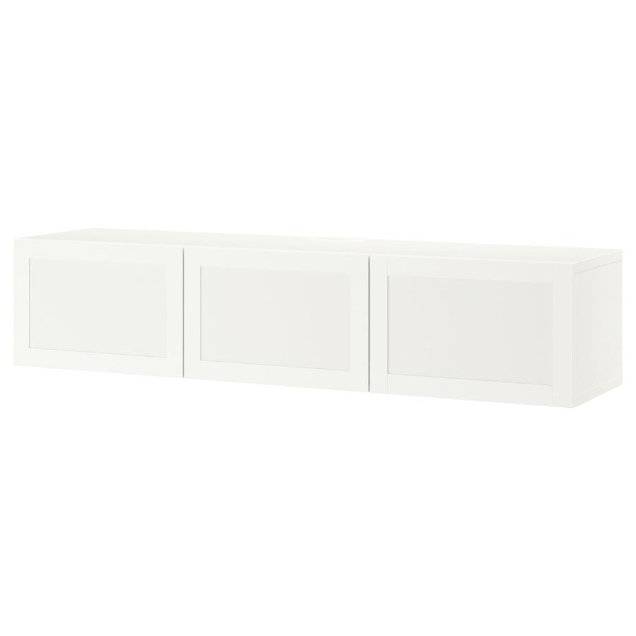[IKEA/イケア/通販]BESTA ベストー テレビ台 扉付き, ホワイト/ハンヴィーケン ホワイト, 180x42x38 cm[11](59299183) | 