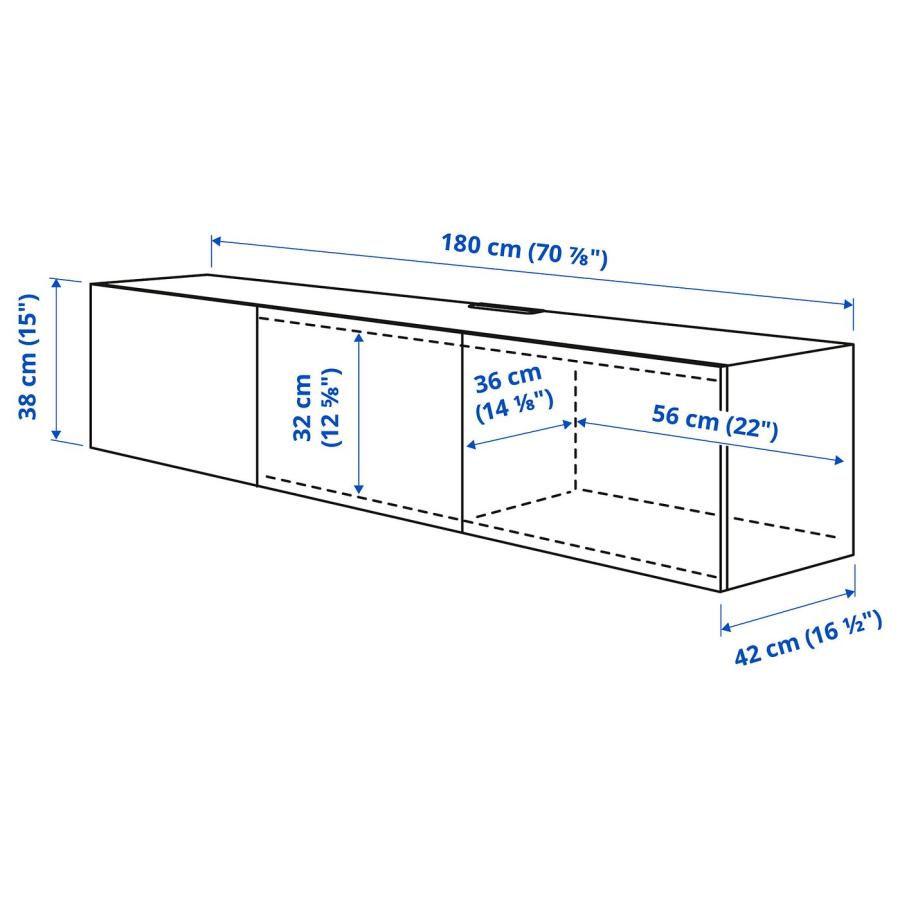 [IKEA/イケア/通販]BESTA ベストー テレビ台 扉付き, ホワイト/ハンヴィーケン ホワイト, 180x42x38 cm[11](59299183) |  | 08