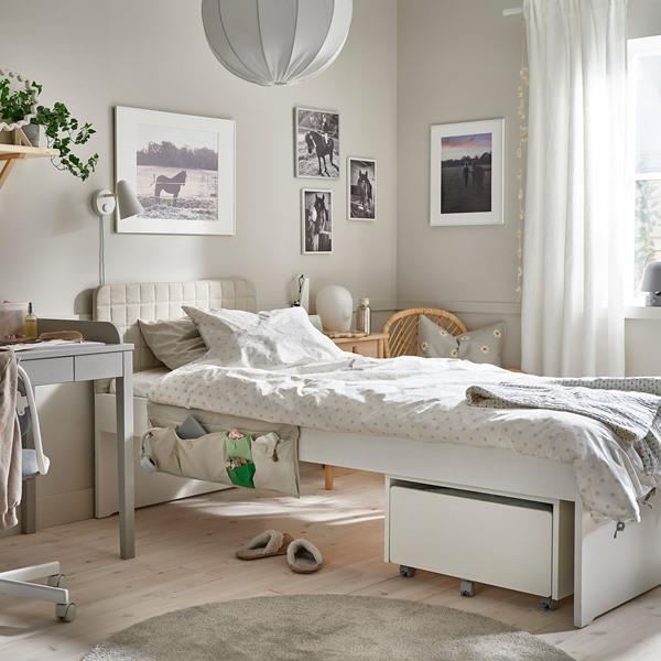 [IKEA/イケア/通販]SLAKT スレクトヘッドボード カバー付き, ヴィースレ ベージュ[E](594096) |  | 02