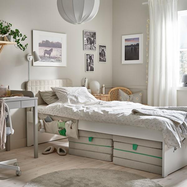 [IKEA/イケア/通販]SLAKT スレクトヘッドボード カバー付き, ヴィースレ ベージュ[E](594096) |  | 04
