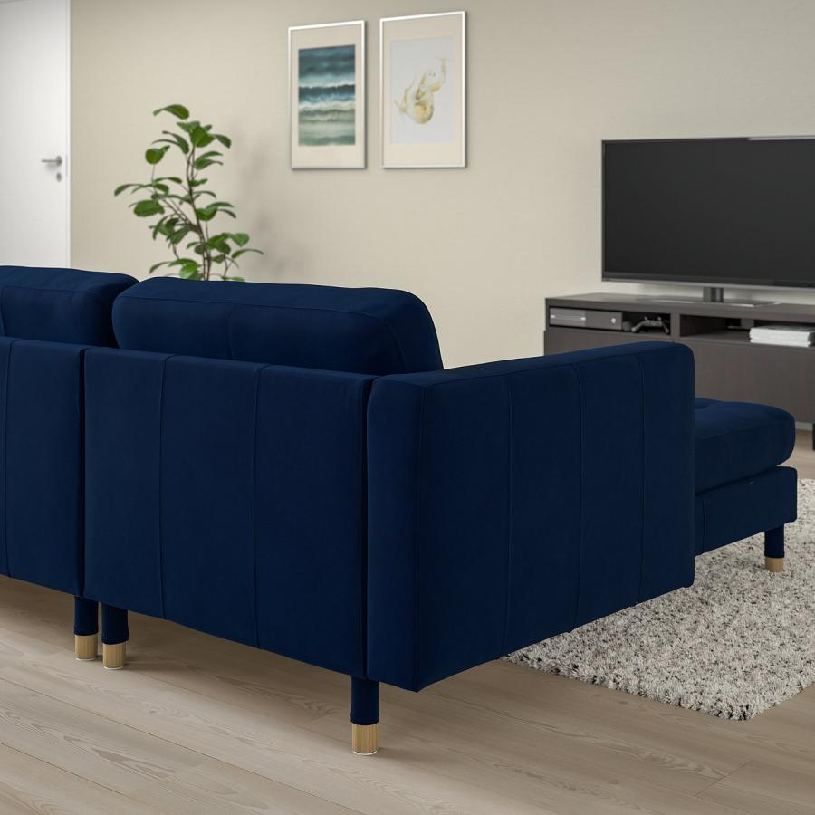 [IKEA/イケア/通販]LANDSKRONA ランズクローナ 5人掛けソファ， 寝椅子付き/ジューパルプ ダークブルー/ウッド[6](59415842)_2